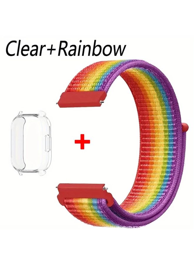Redmi Watch 5 Lite Smartwatch Band Rainbow Color Nylon Loop Strap Adjustable Fit - Image 1